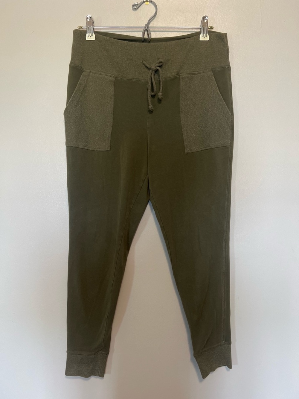 Olive Green Drawstring Casual Jogger Pants